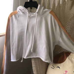 PACSUN LA HEATTS PULLOVER CROP HOODIE